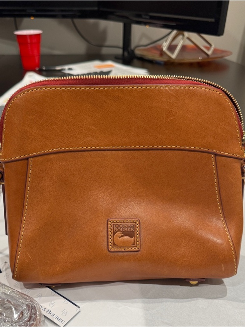 Dooney & Bourke Natural Leather Cameron Crossbody